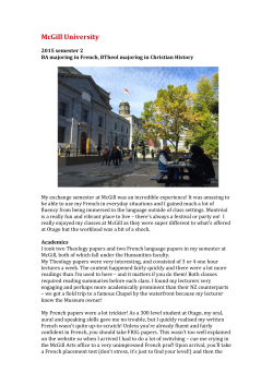 McGill University - University of Otago