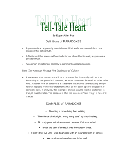 "Tell Tale Heart" PARADOX Assign