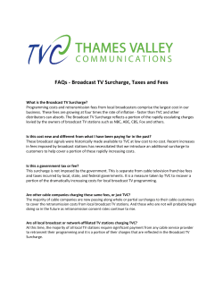 FAQs - Broadcast TV Surcharge, Taxes and Fees