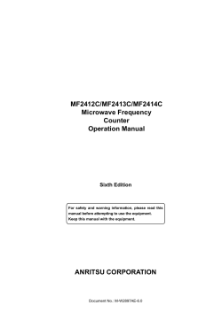 MF2412C/MF2413C/MF2414C Microwave Frequency Counter