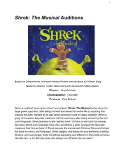 Shrek: The Musical​ Auditions