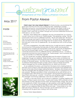 Newsletter - Shepherd of the Cross Lutheran Church
