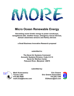 Micro Ocean Renewable Energy - Eric Greene Associates, Inc.