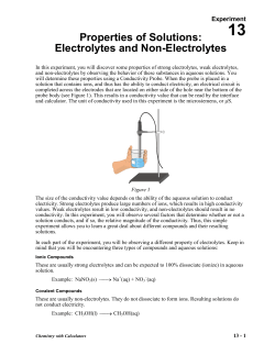 Electrolytes and