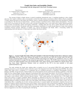 Fragile State Index and Instability Models - SBP