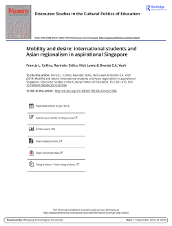Mobility and desire: international students and Asian regionalism in