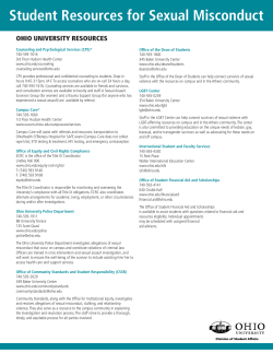Student Resources for Sexual Misconduct