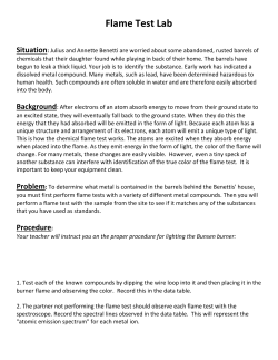 Flame Test Lab Situation