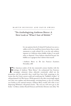 “De-Anthologizing Ambrose Bierce: A New Look at `What I Saw of