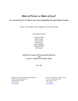 the united states, the rule of law and global security