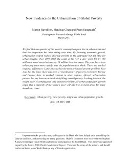 New Evidence on the Urbanization of Global Poverty