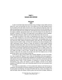 part 1 sugar and empire - The History of Antigua and Barbuda in