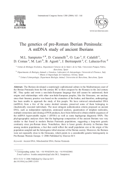 The genetics of pre-Roman Iberian Peninsula