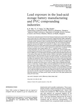 Lead exposure in the lead-acid storage battery