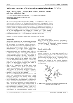 Molecular structure of tris(pentafluoroethyl