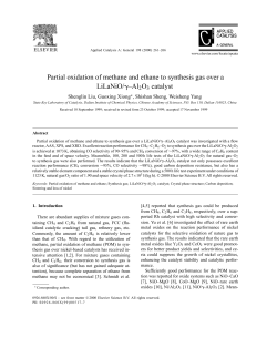 Partial oxidation of methane and ethane to synthesis gas over a