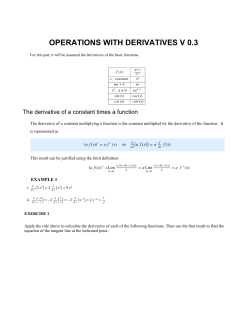 12. Algebra of derivatives