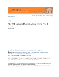 MS-084: Letters of Gerald Koster, World War II