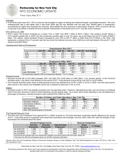 NYC Economic Update: Three Years After 9/11