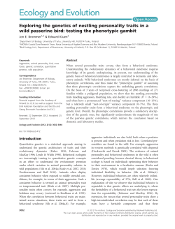 Exploring the genetics of nestling personality traits in a wild