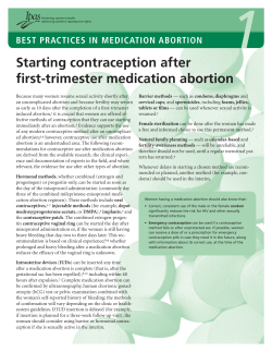 Starting contraception after first-trimester medication abortion