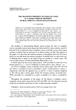 is a characteristic property of real strictly convex banach spaces