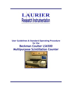 Beckman Coulter LS6500 Multipurpose Scintillation