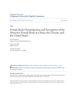 Female Body Dissatisfaction and Perceptions of the Attractive
