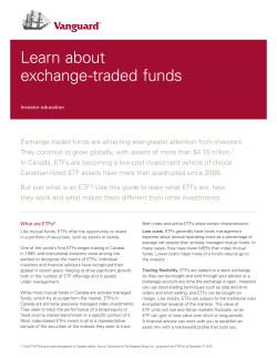 Learn about exchange-traded funds