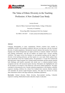 The Value of Ethnic Diversity in the Teaching Profession: A New