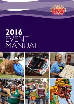 2016 event manual - Sydney Royal Easter Show