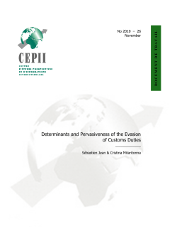 Determinants and Pervasiveness of the Evasion of Customs