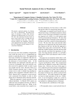 Social Network Analysis of Alice in Wonderland