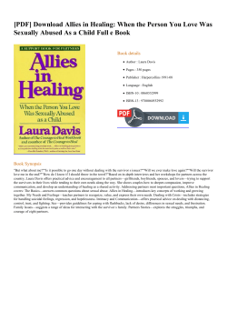 Allies in Healing: When the Person