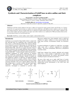Synthesis and Characterization of Schiff base m
