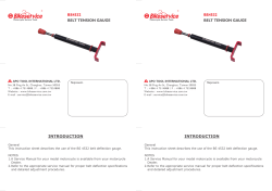 BELT TENSION GAUGE INTRODUCTION BS4532 BELT
