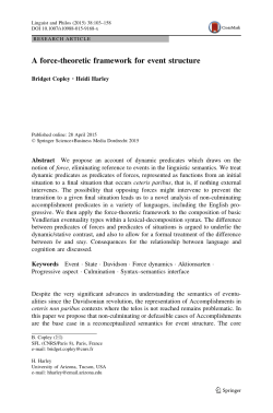 A force-theoretic framework for event structure
