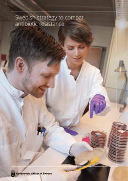 Swedish strategy to combat antibiotic resistance
