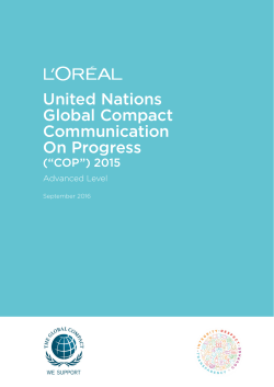 United Nations Global Compact Communication On