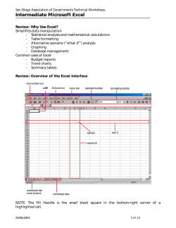 Intermediate Microsoft Excel