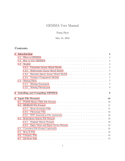 GEMMA User Manual