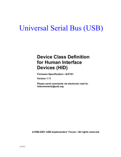 USB Device Class Definition for Human Input Devices
