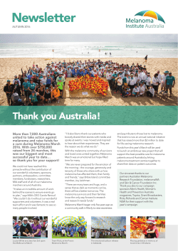 Newsletter - Melanoma Institute Australia