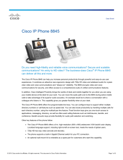 Cisco IP Phone 8845 Data Sheet