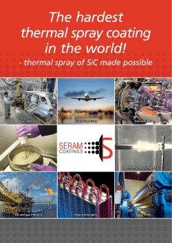 The hardest thermal spray coating in the world!