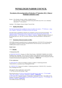 11th September 2013 - Winkleigh Parish Council