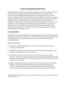 Service and Support Animal Policy