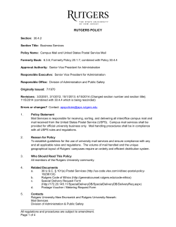 Campus Mail and United States Postal Service Mail