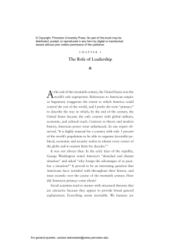 The role of Leadership - Princeton University Press