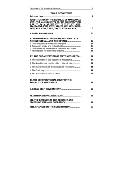 Constitution of the Republic of Macedonia